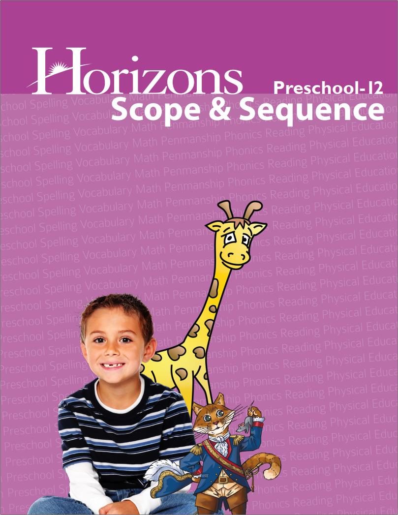 Horizons Preschool-12 Scope & Sequence PDF cover
